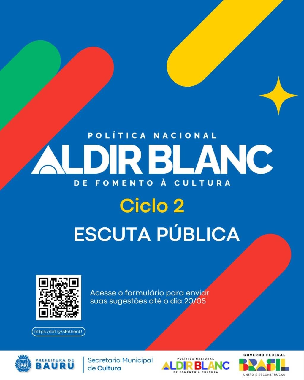 Bauru prorroga escuta pública para o 2º ciclo da Política Nacional Aldir Blanc: Participe até 20 de maio