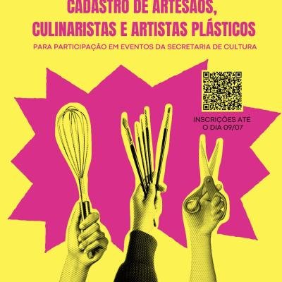 Inscrições abertas para artesãos, culinaristas e artistas plásticos em Bauru – Participe de eventos da Secretaria de Cultura