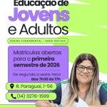 Inscrições abertas para o Ceja Bauru em 2026