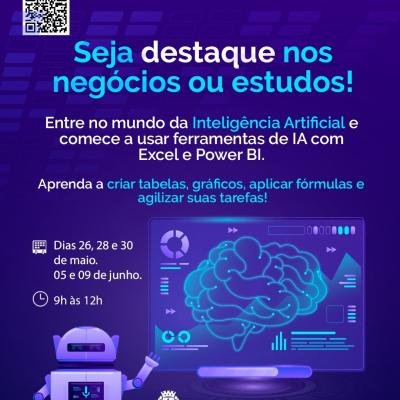 Curso Gratuito de Inteligência Artificial com Excel e Power BI tem inscrições abertas no CIT Bauru
