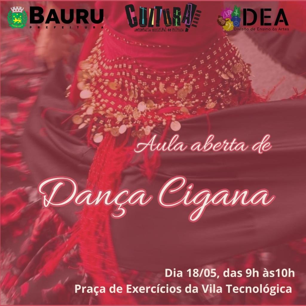 Aula Gratuita de Dança Cigana na Vila Tecnológica Neste Domingo