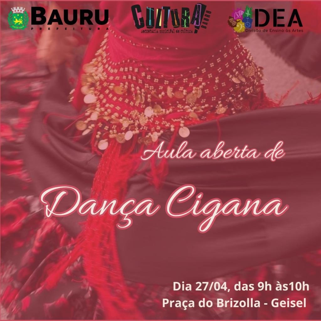 Aula de Dança Cigana ao Ar Livre no Núcleo Geisel Neste Domingo (27)