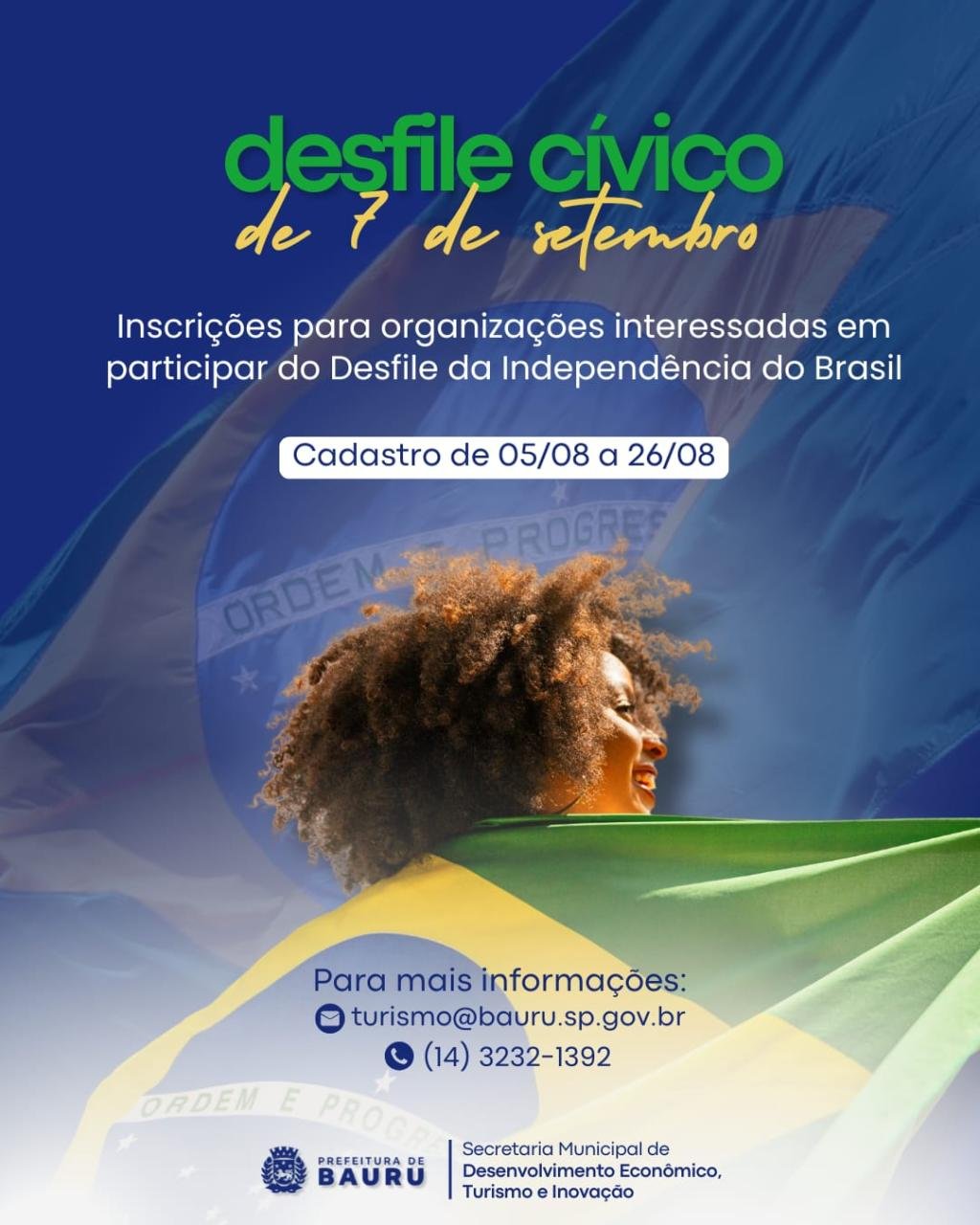 Inscrições Abertas para o Desfile Cívico de 7 de Setembro em Bauru – Participe