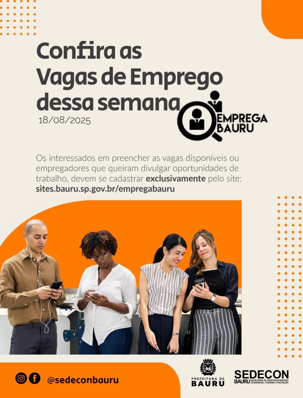 Emprega Bauru divulga mais de 400 vagas de emprego em agosto de 2025