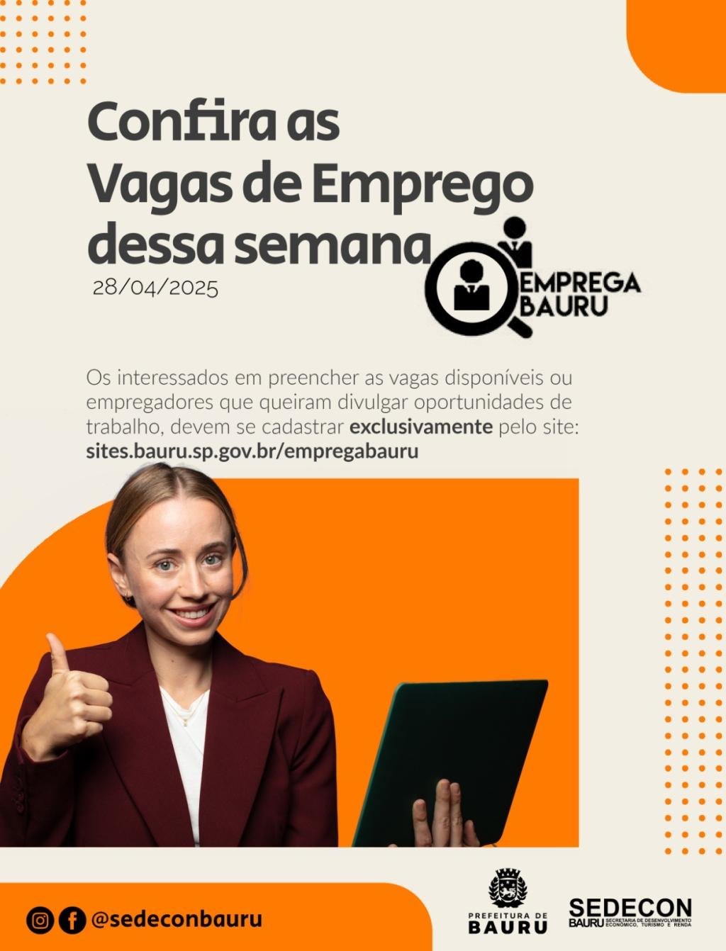 Emprega Bauru: vagas da semana - 28/04/2025