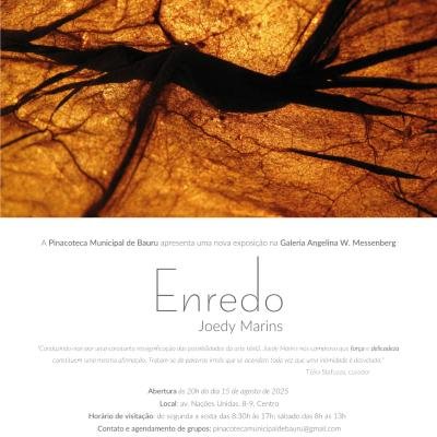 Exposição ‘Enredo’ de Joedy Marins chega à Galeria Municipal de Bauru em Agosto