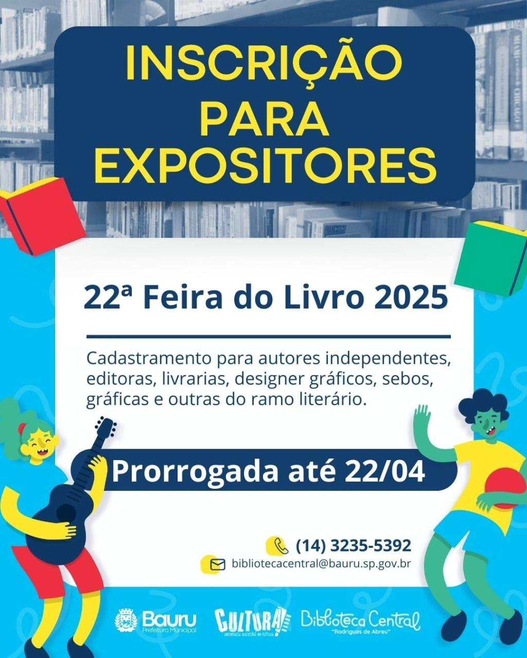 Inscrições Abertas para Expositores na 22ª Feira do Livro de Bauru