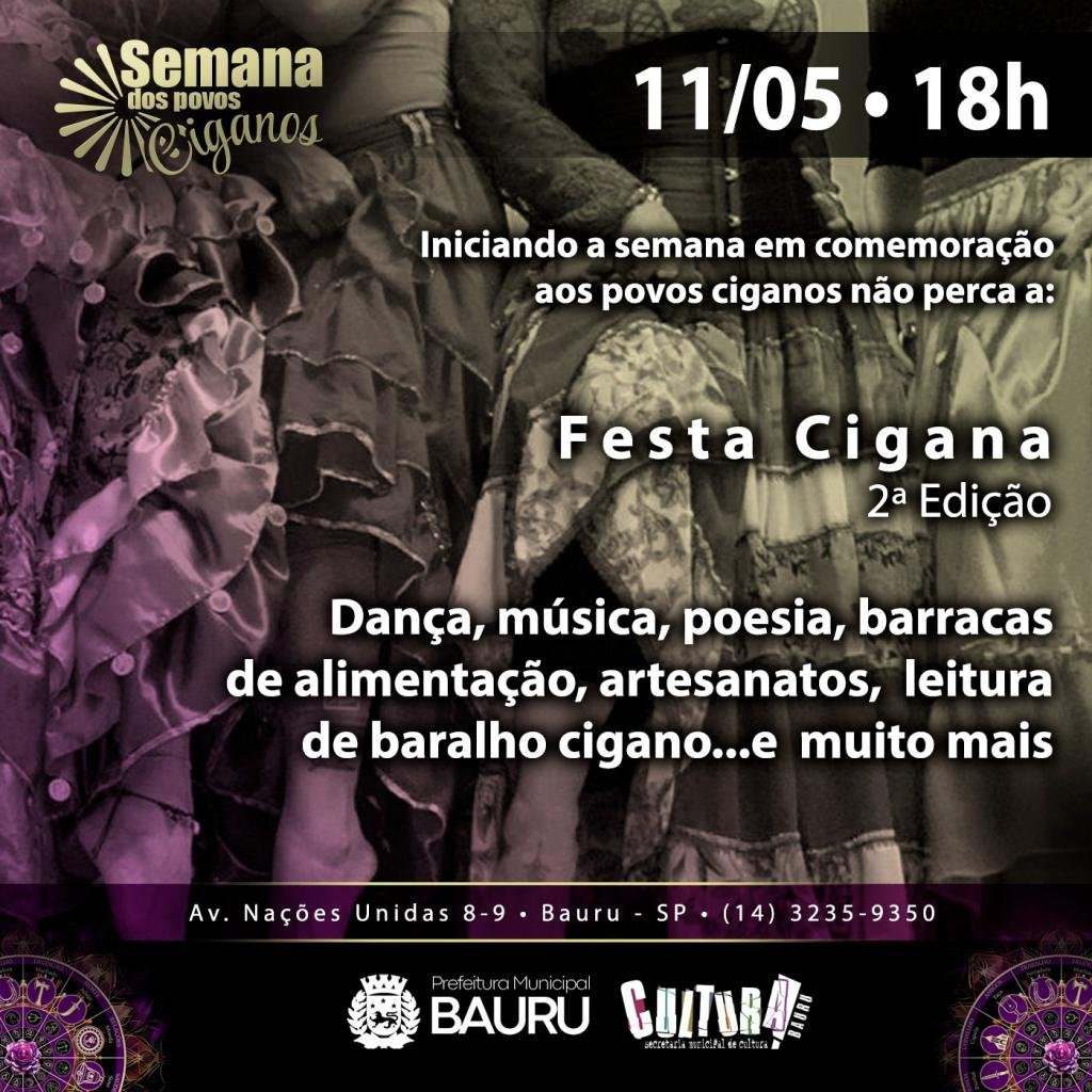 Semana em Homenagem aos Povos Ciganos começa domingo (11) em Bauru