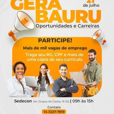 Gera Bauru Tem Mais de 1.000 Vagas de Emprego Nesta Terça-Feira; Veja a Lista Completa