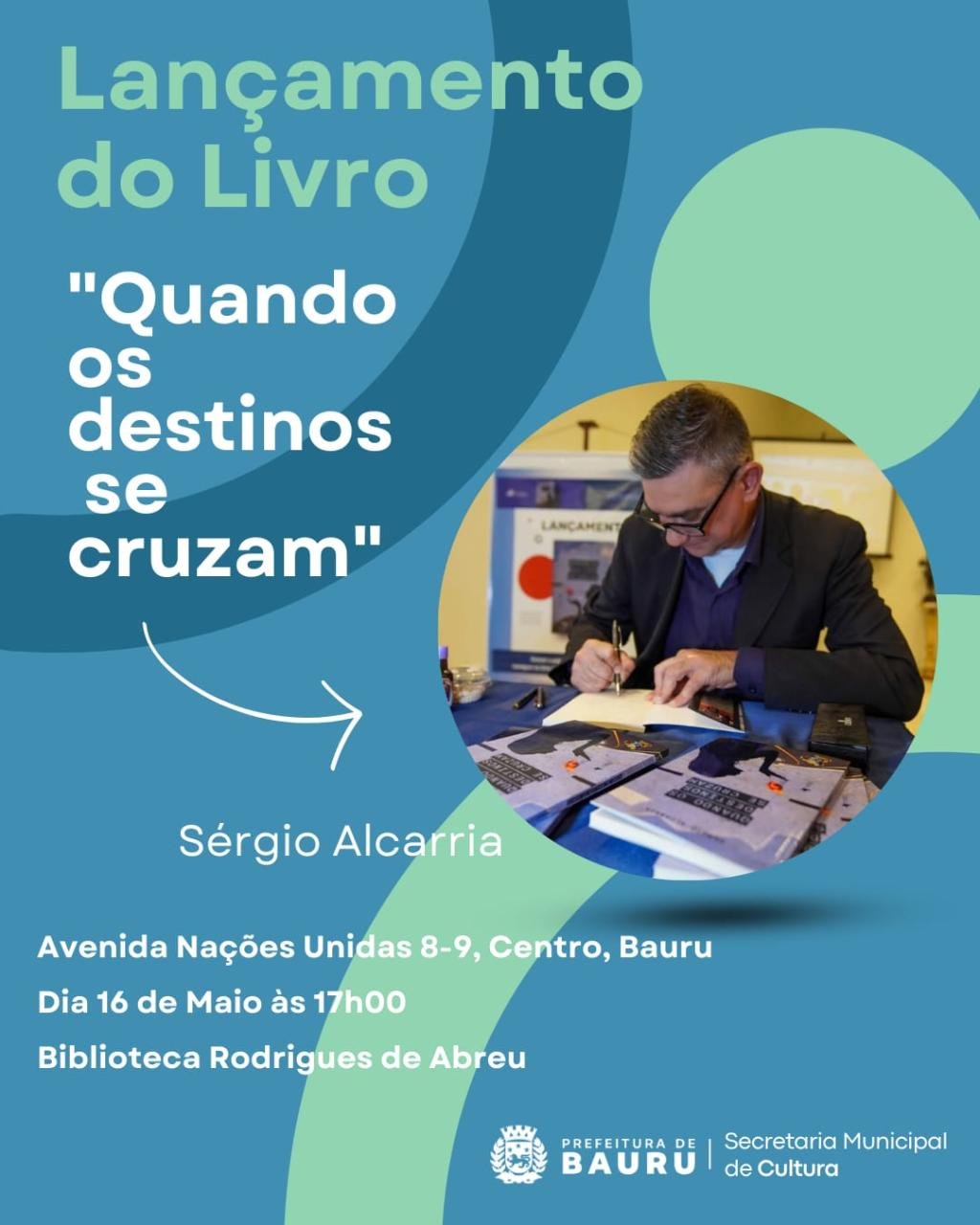 Lançamento do romance "Quando os destinos se cruzam" na Biblioteca Rodrigues de Abreu em Bauru