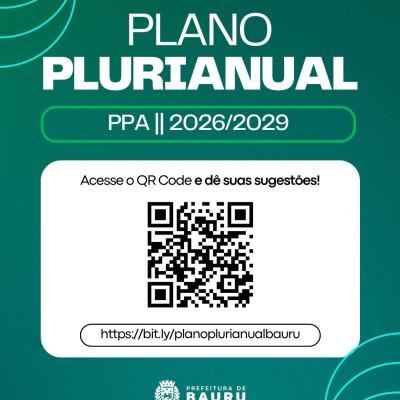 Prefeitura de Bauru abre consulta pública para Plano Plurianual 2026-2029