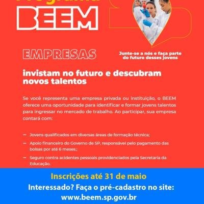 Programa Bolsa Estágio Ensino Médio (BEEM) oferece vagas remuneradas para estudantes em Bauru