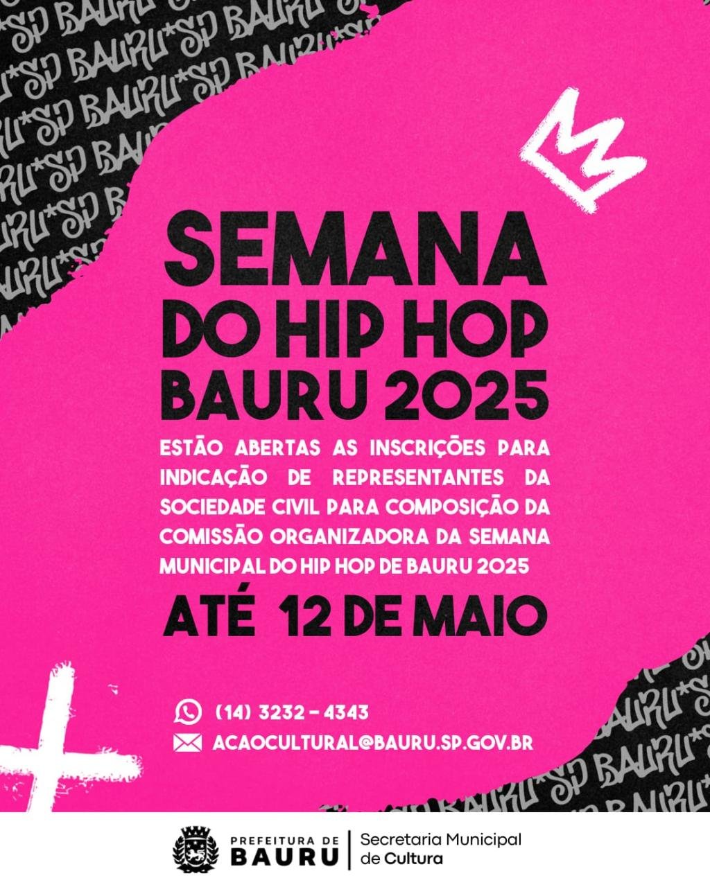 Semana do Hip Hop 2025: Inscrições Abertas para Comissões Organizadoras