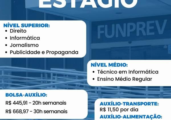 Funprev abre vagas de estágio em Bauru com bolsas de até R$ 668,97
