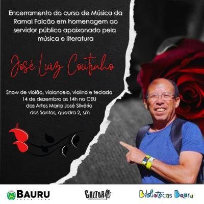 Secretaria de Cultura realiza encerramento de aulas de violão em homenagem a José Luiz de Oliveira Coutinho