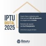 Adesão ao IPTU Digital começa nesta segunda-feira