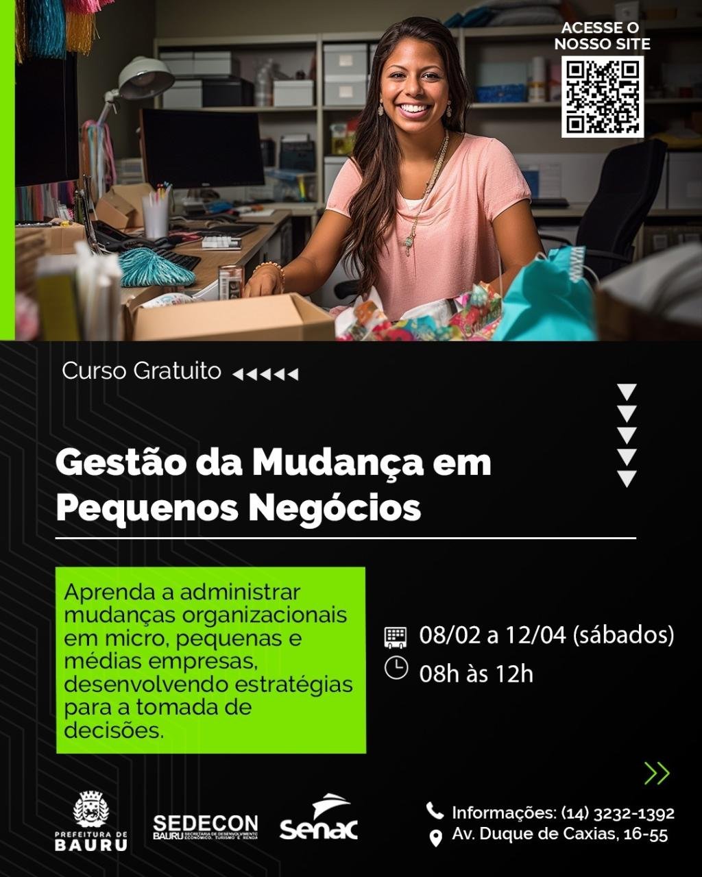 Curso ‘Gestão da Mudança em Pequenos Negócios’ está com inscrições abertas no CIT em parceria com o Senac-Bauru