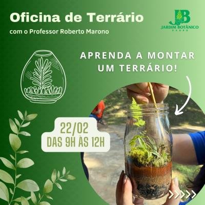 Jardim Botânico abre pré-inscrições para oficina de terrário