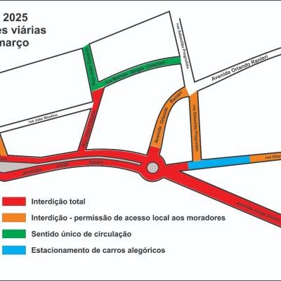 EMDURB informa interdições para preparação da avenida Jorge Zaiden para o Carnaval