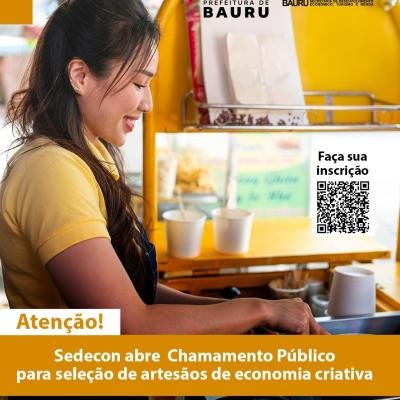 Sedecon encerra chamamento para a seleção de artesãos de economia criativa neste sábado