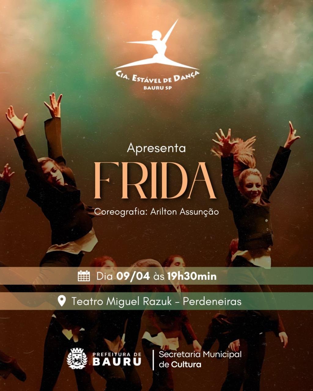 Companhia Estável de Dança apresenta 'FRIDA' em Pederneiras na próxima quarta-feira
