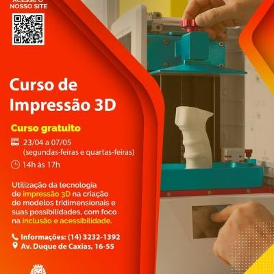 Curso ‘Impressão 3D’ tem inscrições prorrogadas no CIT