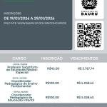 Prefeitura de Bauru abre inscrições para sete concursos públicos em janeiro de 2026